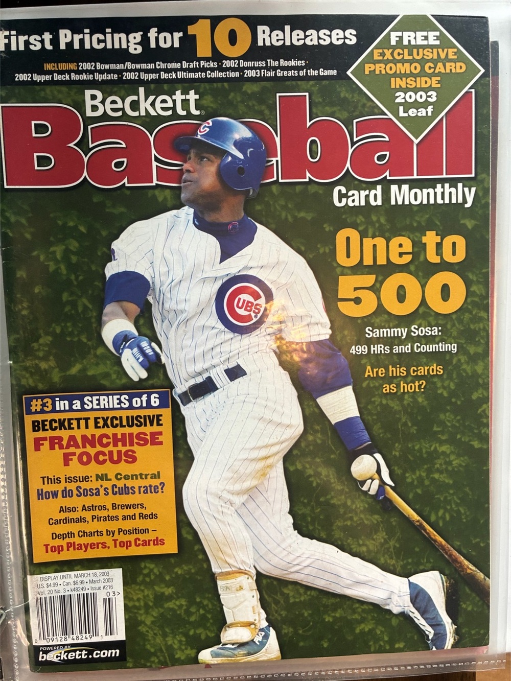 Beckett Baseball Card Monthly March 2003 Issue 216